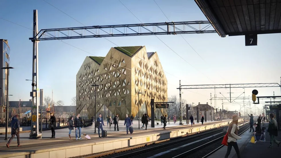 Markör. Juvelen blir en av de första byggnader som resenärerna ser när de kliver av tåget i Uppsala.