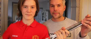 Casper, 15, från Tierp i TV-pucken