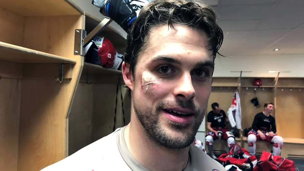 Luke Pither efter matchen mot AIK i lördags.