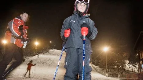 Ellen Eriksson är åtta år och har åkt slalom i tre år.