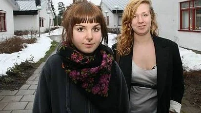 Ellen Lejman och Anna Brandt Flam på Bruksgymnasiet i Gimo