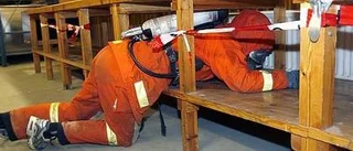 Här testas blivande brandmän i Tierp