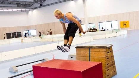 United sports, helgevenmang för kids på Fyrishallen,André Sihm Parkour