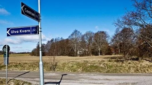 Här slutar cykelvägen till Ulva Kvarn.