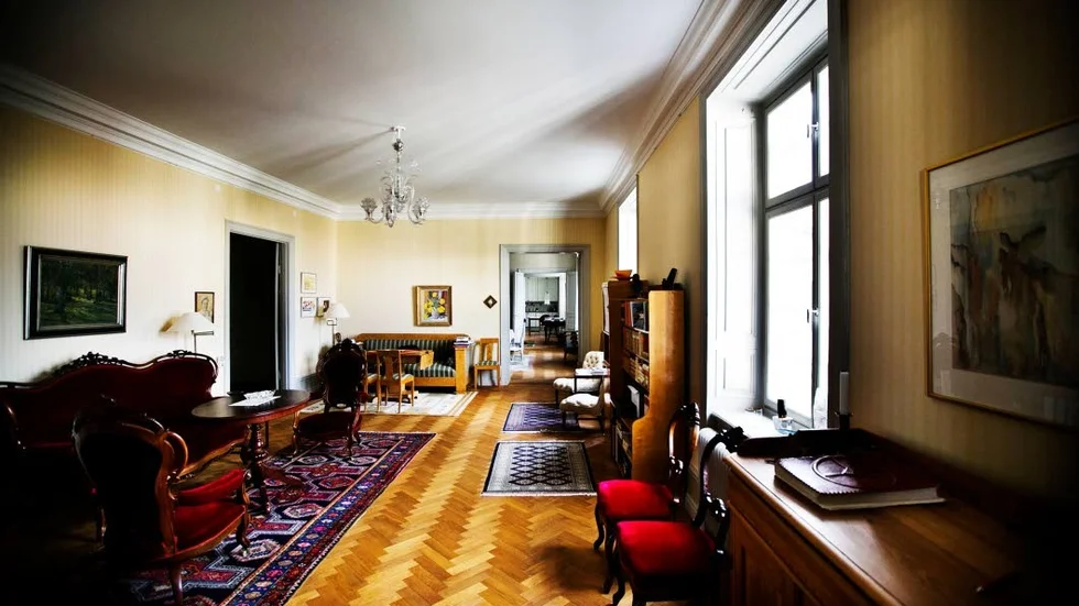 Privatbostadens rum ligger i fil.
