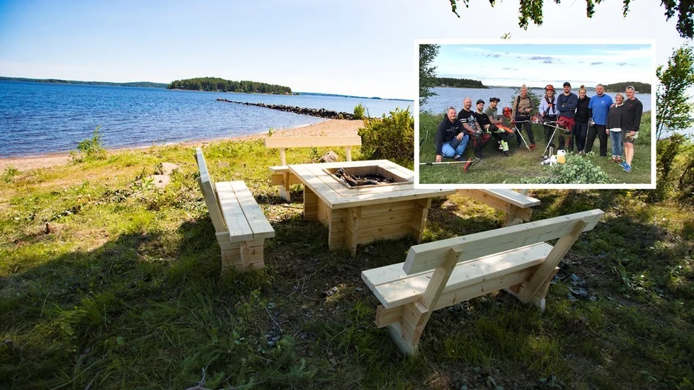 Tanken är att man ska kunna samlas runt en eld när man besöker badstranden i Kängsön.