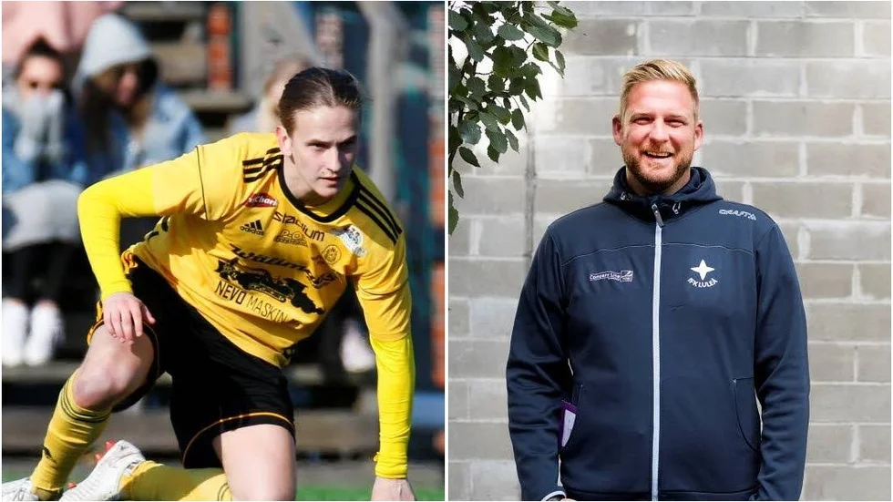 Jesper Jacobsson, anfallare i Notviken och Per Jensen, sportchef i IFK Luleå.