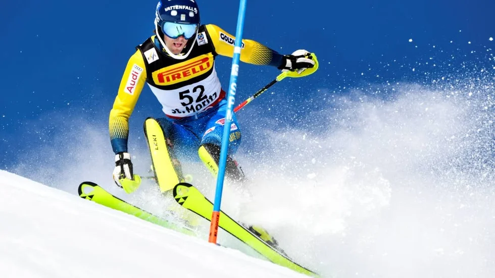 Trots att han satsat fullt ut på slalom har resultaten kommiti storslalom.