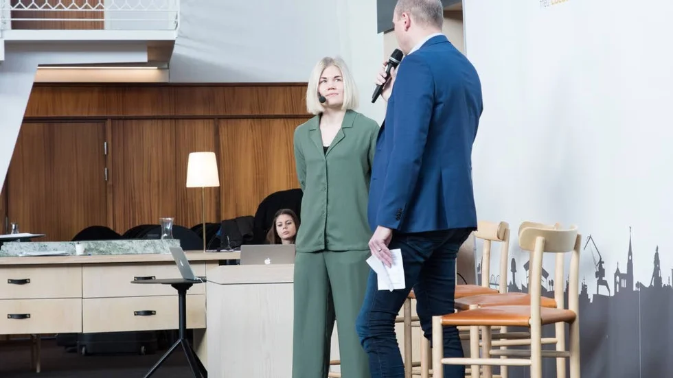 Malin Winberg gjorde sin debut som frukostkonfrencier.