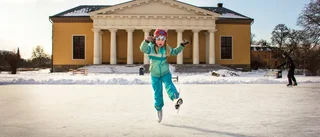 Sportlovsfirare med glid