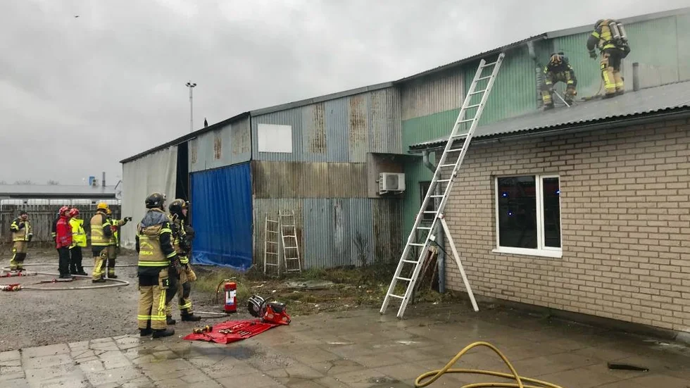 Tre brandstyrkor på plats vid Sågargatan på fredagen.