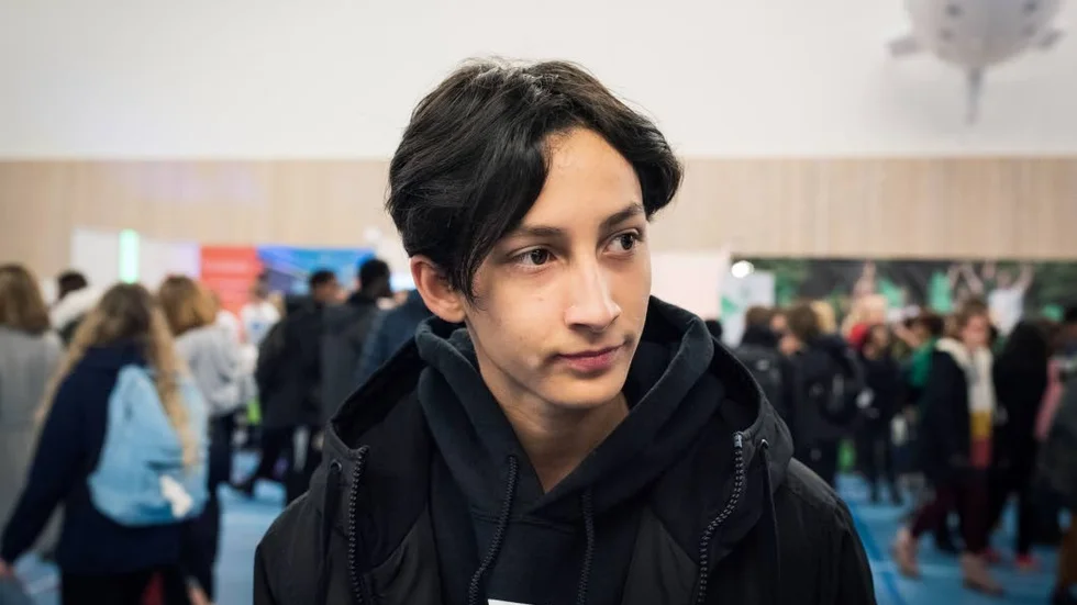 Aaron Minotta går i årskurs nio på Vaksalaskolan. ”Det är bra att vara här och få veta mer om skolorna. Hittills tycker jag att Jensen verkar vara bäst.”