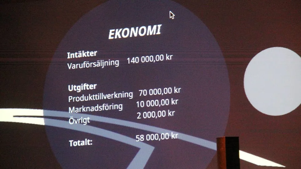 Håller kalkylen? Välformulerade presentationer från scenen från Assure och de andra UF-företagen i Bålsta.