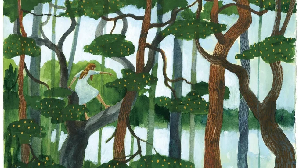Illustration ur "Fågeln i mig flyger vart den vill" av Sara Lundberg.