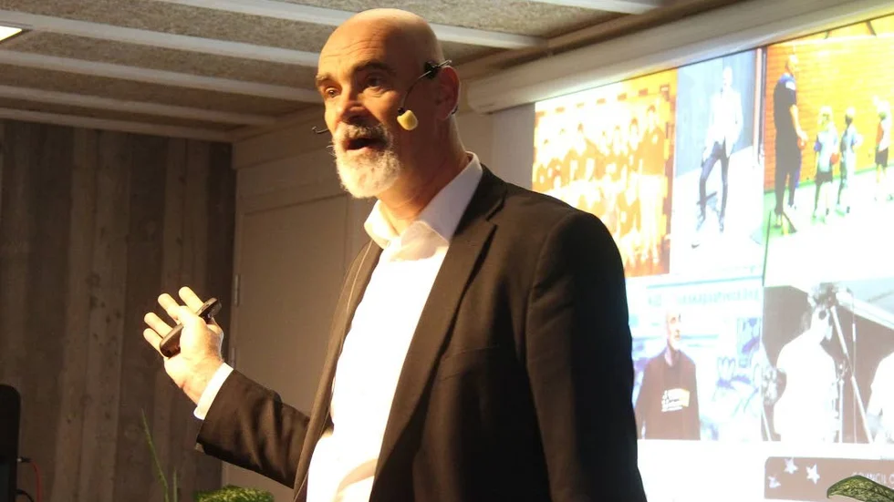 Avdelningschefen Hans-Martin Akleye var en av de kommunala chefer som deltog och bjöd in till samtal om hur framtida Håbo ska formas.