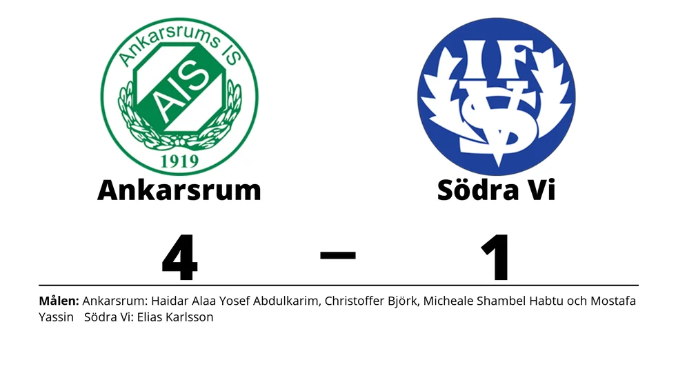 Ankarsrums IS vann mot Södra Vi IF