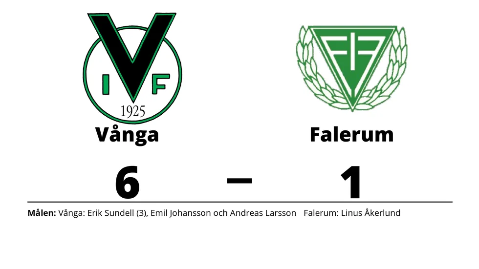 Vånga IF vann mot Falerums IF
