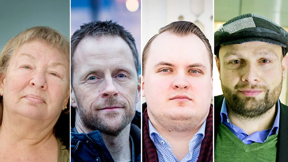 Eva Adler (MP), Markus Lagerquist (M), Pavel Gamov (SD) och Mohamad Hassan (L).