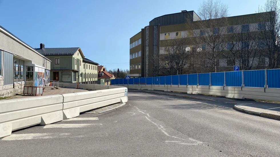Staket längs Föreningsgatan i gamla centrum