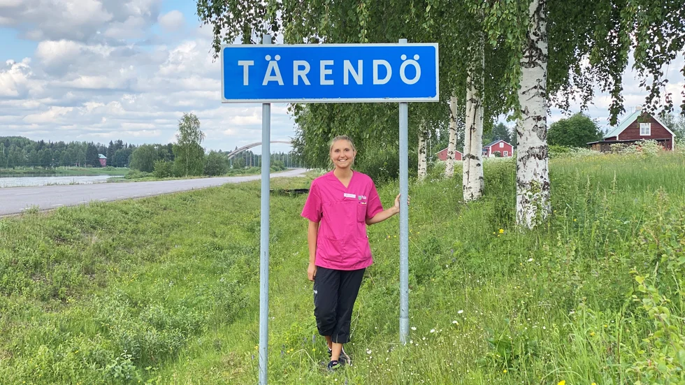 "Det är en annan gemenskap här än hemma, man bryr sig om varandra på ett sätt jag inte varit med om förut", säger Frida Johansson.