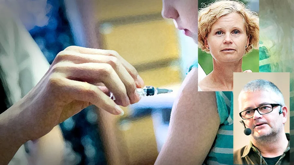Vaccin. Christina Mitchell, medicinskt ansvarig i elevhälsan och smyttskyddsläkaren Anders Nystedt propagerar för vaccinering.