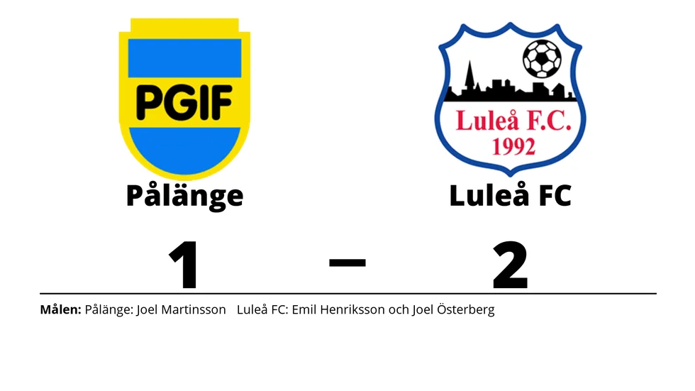 Pålänge GIF förlorade mot Luleå FC