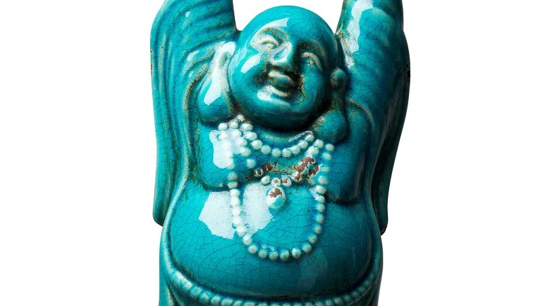 Buddha. Turkos Buddha från Indiska.