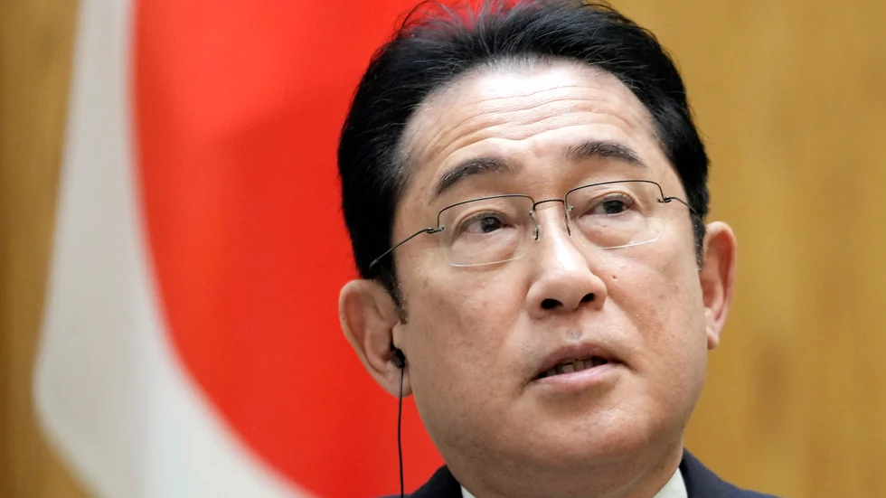 Japans premiärminister Fumio Kishida byter ut sin son som politisk sekreterare. Arkivbild.