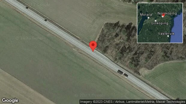 En personbil i trafikolycka