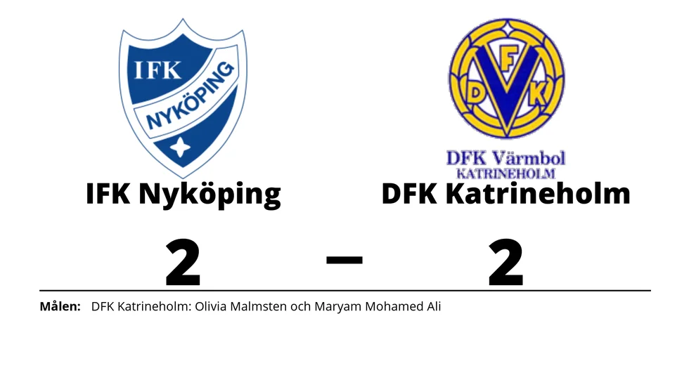 IFK Nyköping spelade lika mot DFK Katrineholm Värmbol