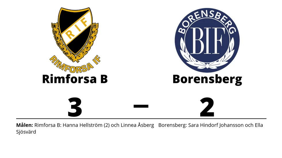 Rimforsa IF vann mot Borensbergs IF FK