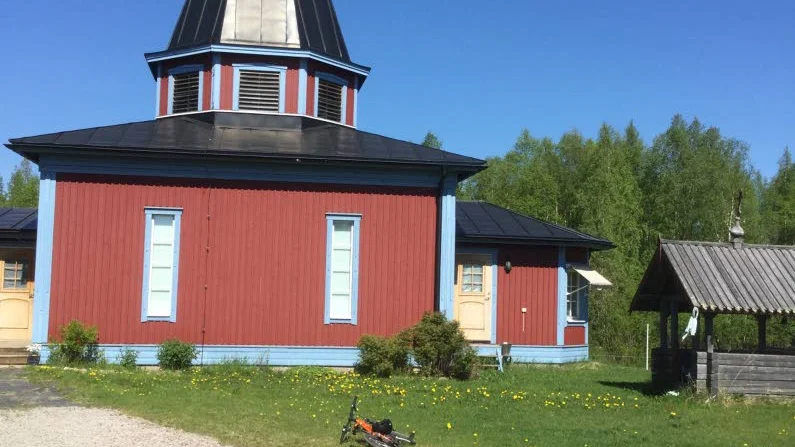 Vacker. I Överkalix besökte föreningen den ryskortodoxa kyrkan.