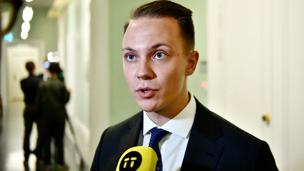 Tobias Andersson (SD) ledamot i riksdagens näringsutskott. Arkivbild.