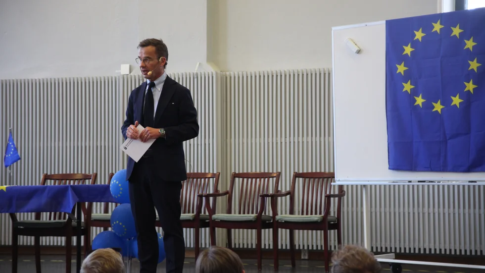 Ulf Kristerssons besök på Europaskolan blev den första gången som en sittande statsminister besökte skolan.