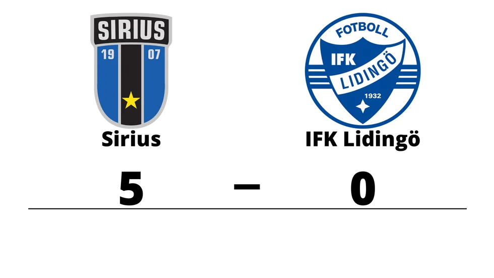 IK Sirius FK vann mot IFK Lidingö FK