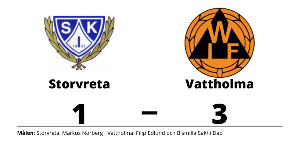 Storvreta IK förlorade mot Vattholma IF