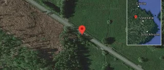 Stopp på väg 865 på grund av en singelolycka
