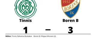 Boren B segrare borta mot Tinnis