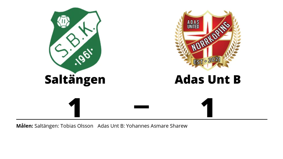Saltängens BK spelade lika mot Adas United IF B