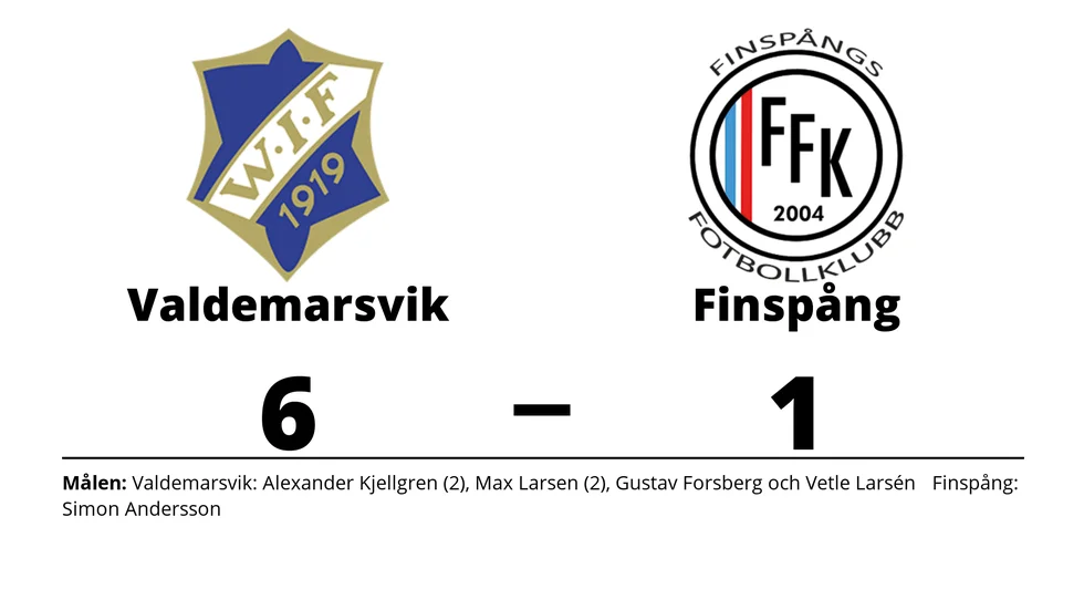 Valdemarsviks IF vann mot Finspångs FK