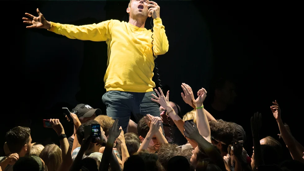 Damon Albarn på scen 2018. Arkivbild.