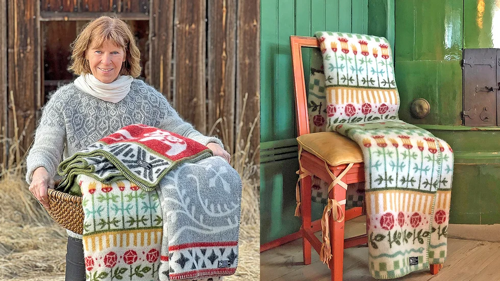Kerstin Landström är textilformgivare. "Jag har alltid tyckt mycket om att rita. Olika mönster och former inspirerar mig och det går att överföra till textiler".
