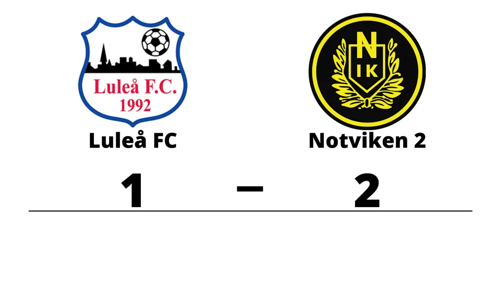 Luleå FC förlorade mot Notvikens IK 2