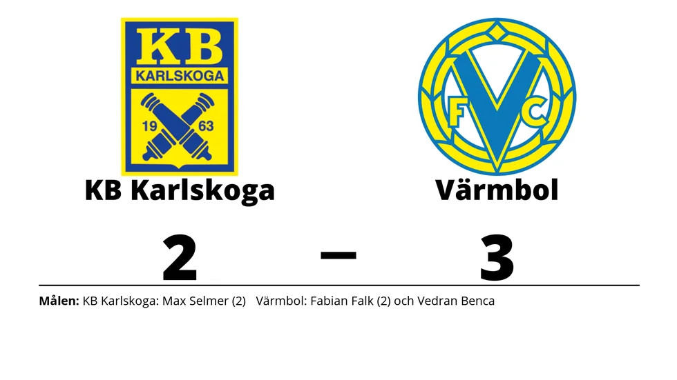 KB Karlskoga FF förlorade mot Värmbols FC