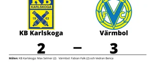Häftig vändning av Värmbol borta mot KB Karlskoga