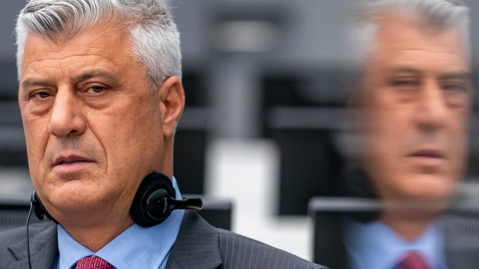 Hashim Thaci i rätten i Haag.