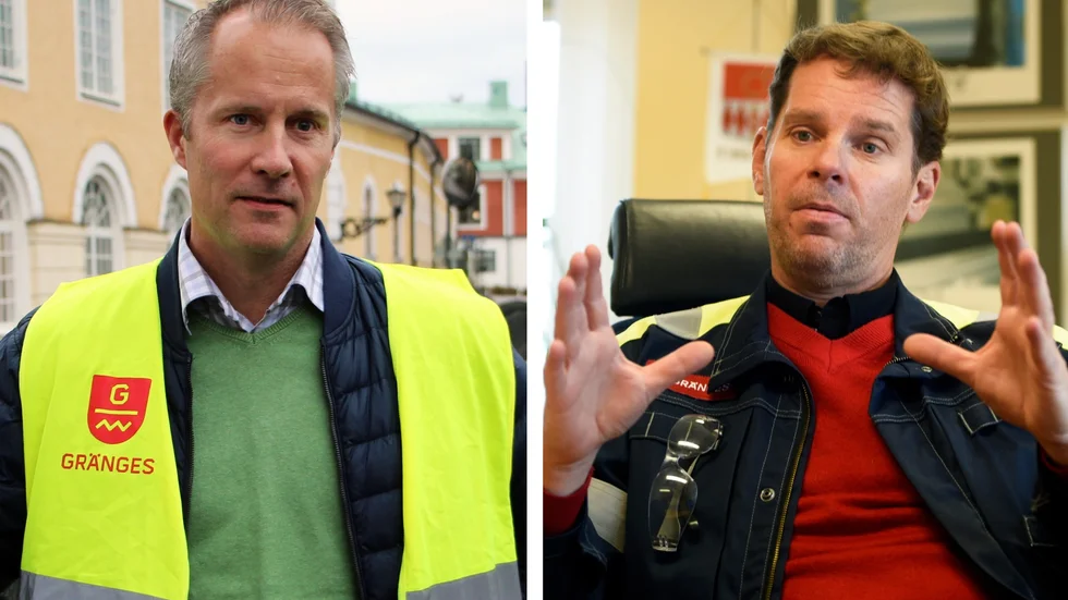 Fredrik Spens, till vänster, blir ny vd på Gränges Finspång AB, medan avgående vd:n Jörgen Abrahamsson i stället får en ny roll.