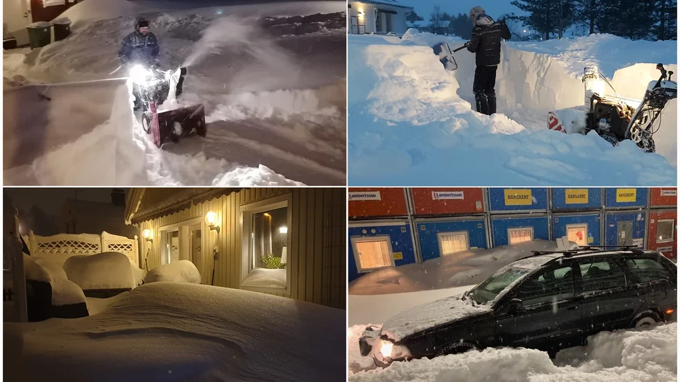 Dagens läsarbilder:"Dubbla snöredskap behövs"