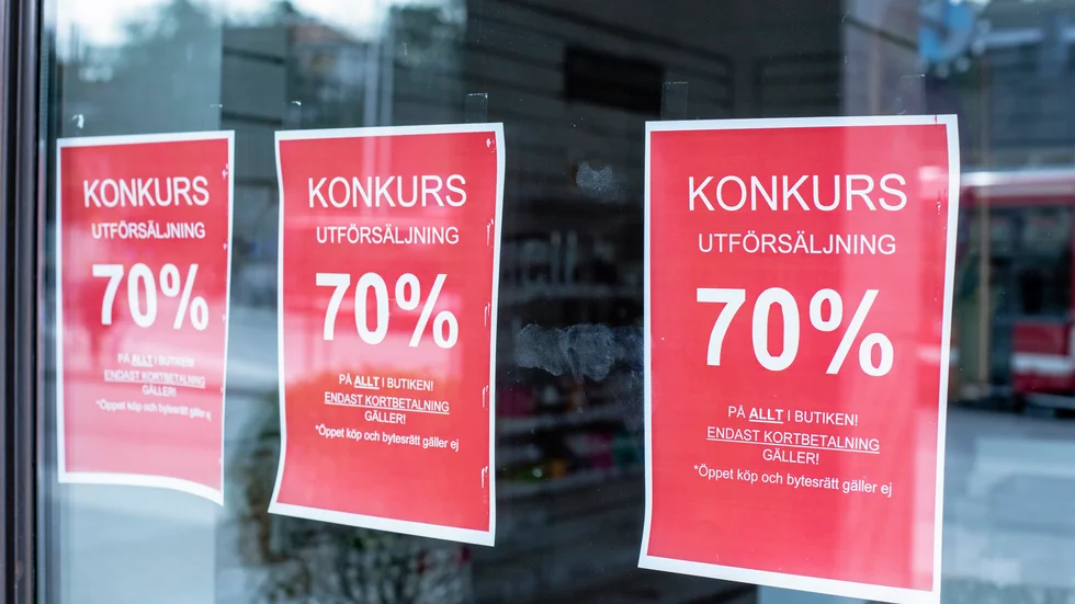 På årsbasis har konkurserna i Västerbotten minskat med 6 procent.