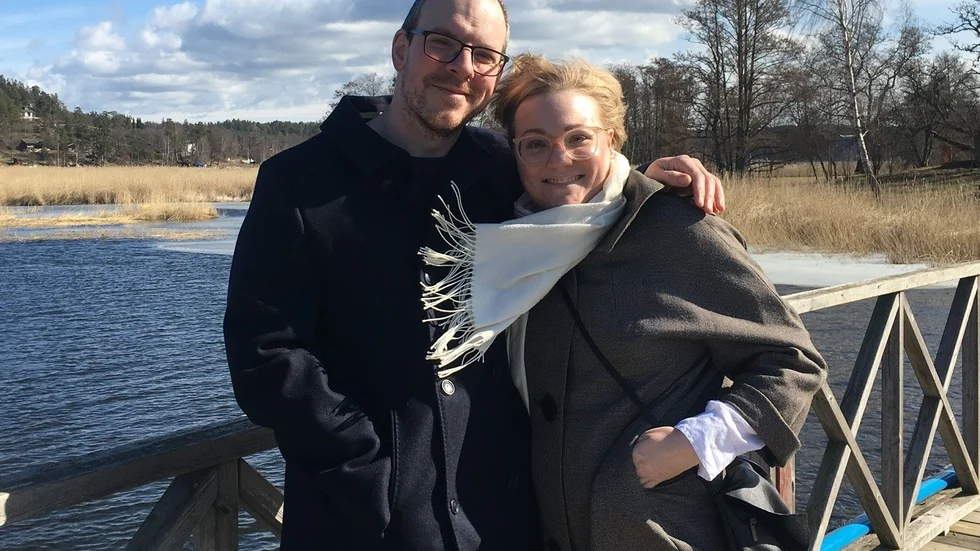 Billy Rimgard och Jenny Stenis är paret som skapat podcasten "Eldfesten".
